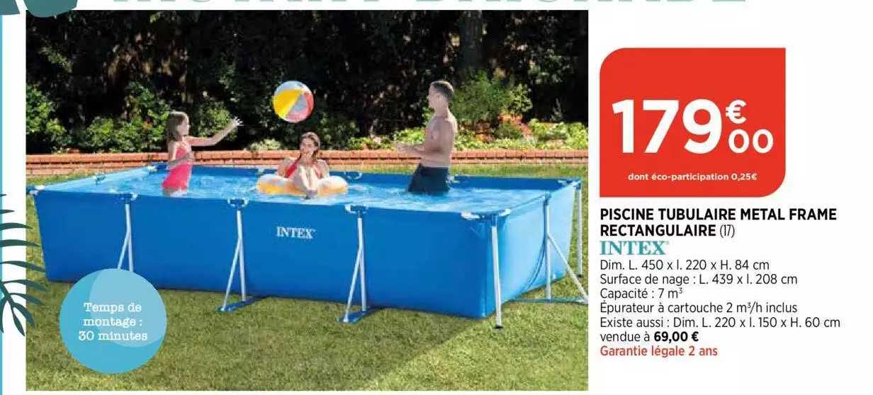 piscine tubulaire metal frame rectangulaire