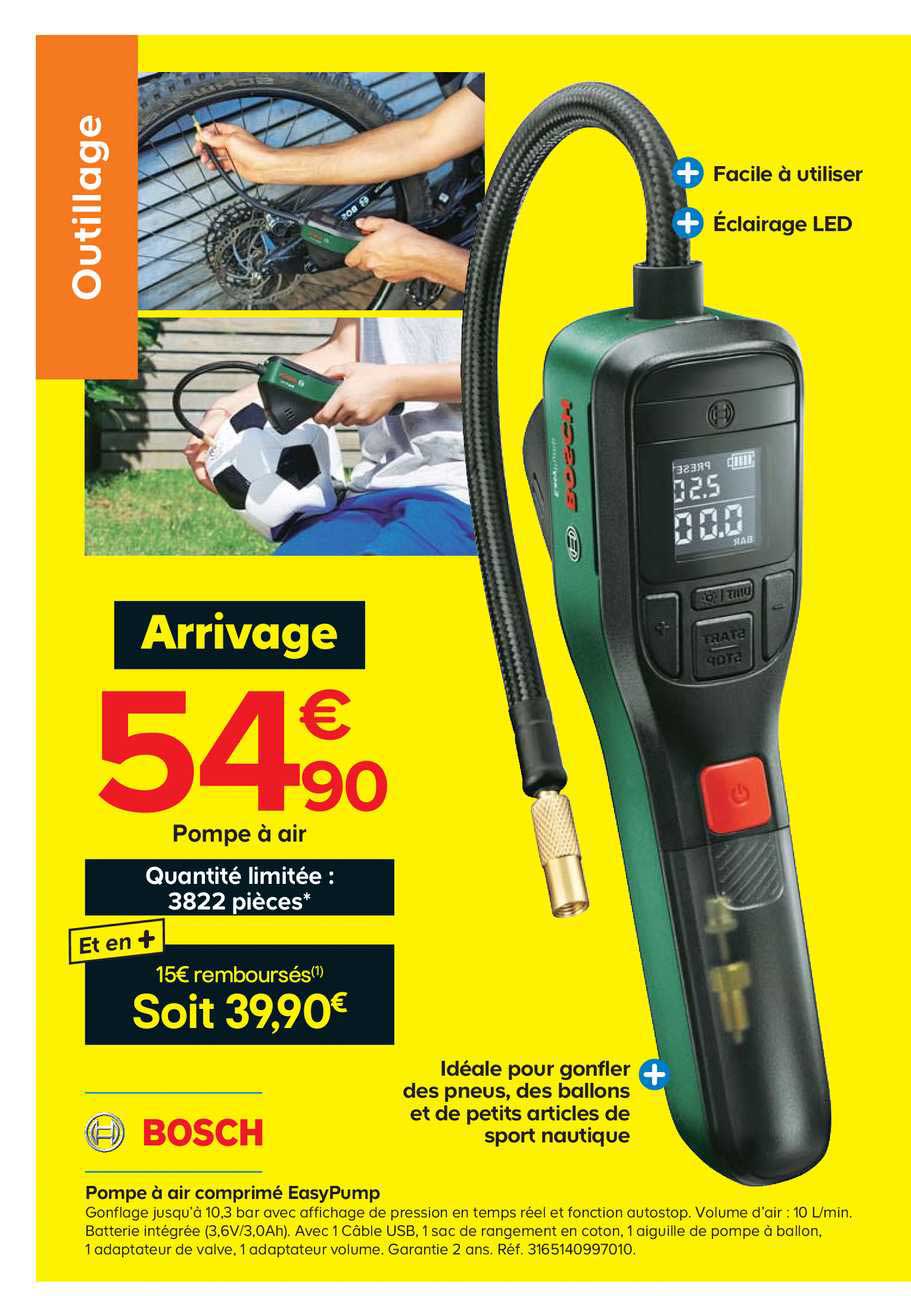 pompe à air comprimé easypump bosch