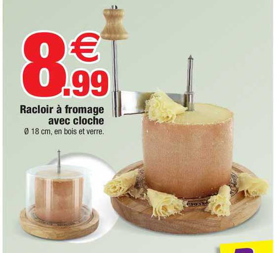 Racloir à Fromage Avec Cloche