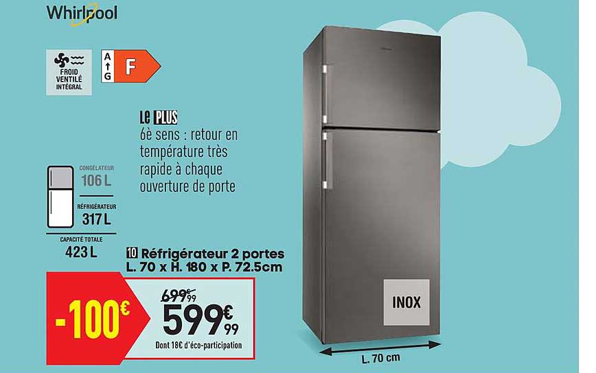 Réfrigérateur 2 Portes Whirlpool