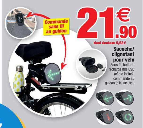 sacoche clignotant pour vélo