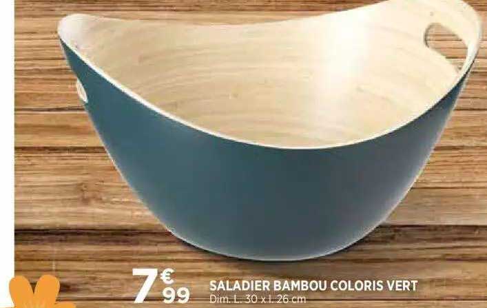 saladier bambou coloris vert