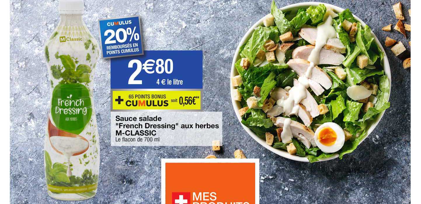 sauce salade "french dressing" aux herbes m-classic