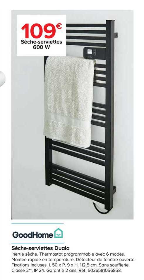 sèche-serviettes duala goodhome