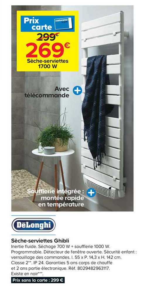 sèche-serviettes ghibli delonghi