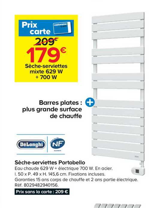 sèche-serviettes portobello delonghi