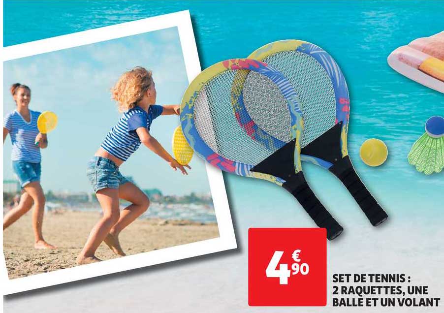 set de tennis : 2 raquettes une balle et un volant