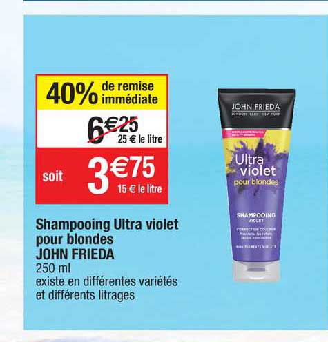 shampooing ultra violet pour blondes john frieda