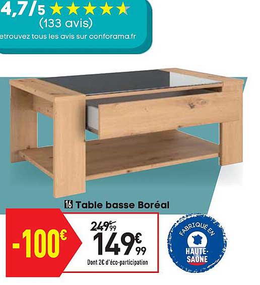 table basse boréal