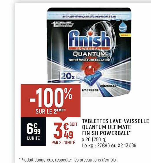 tablettes lave-vaisselle quantum ultimate finish powerball