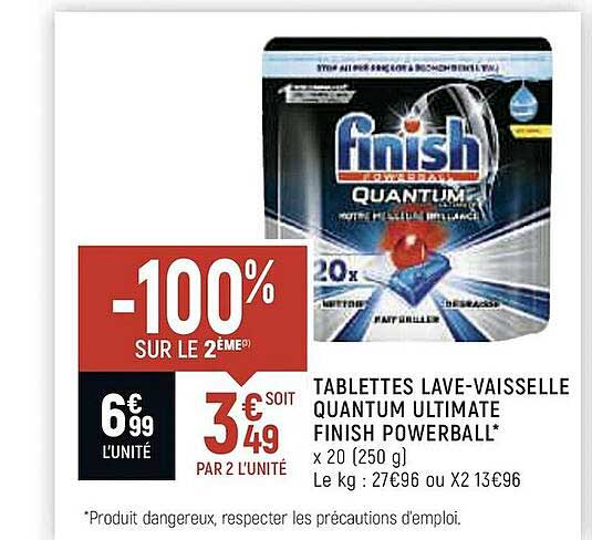 tablettes lave-vaisselle quantum ultimate finish powerball