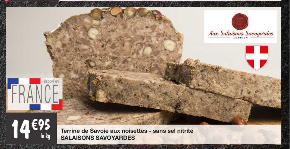 terrine de savoie aux noisettes - sans sel nitrité salaisons savoyardes
