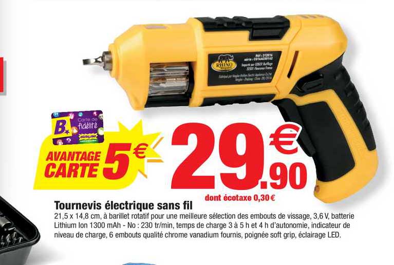 tournevis électriqe sans fil