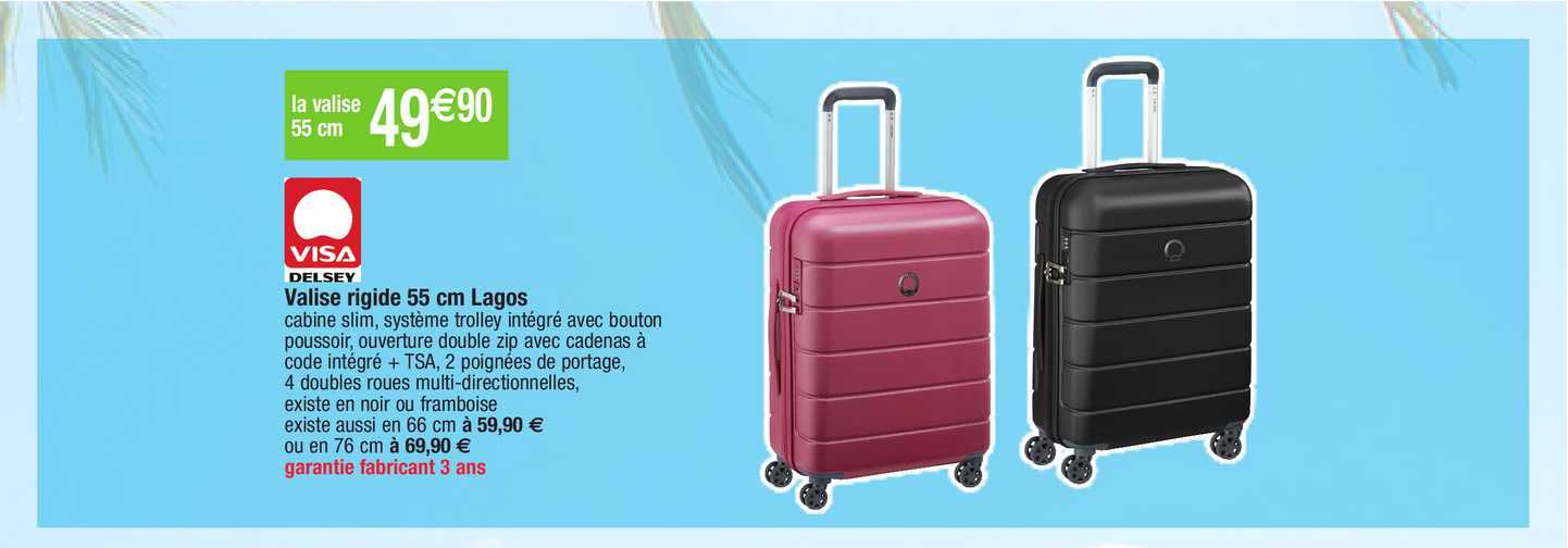 Valise Rigide 55 Cm Lagos Visa Delsey