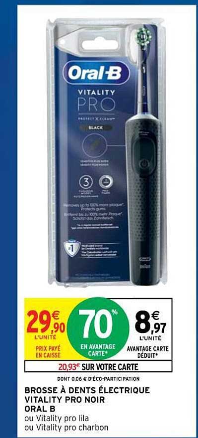 brosse à dents électrique vitality pro noir oral b