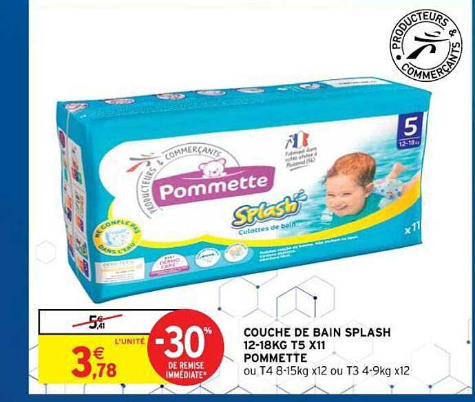 Couche De Bain Splash 12-18 Kg T5 X 11 Pommette
