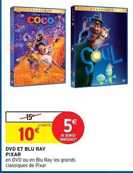 dvd et blu ray Pixar