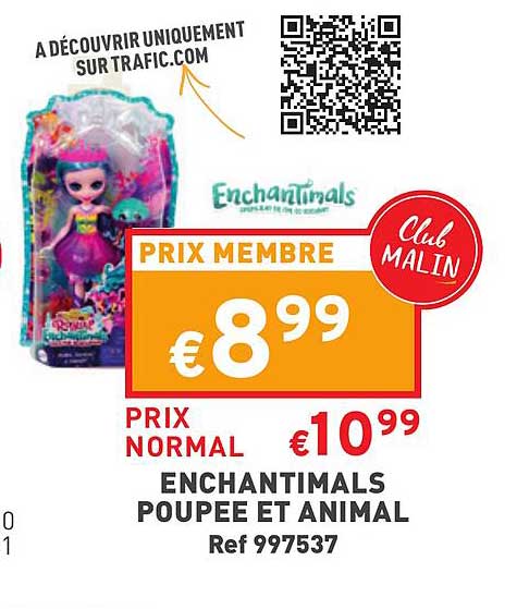 enchantimals poupée et animal
