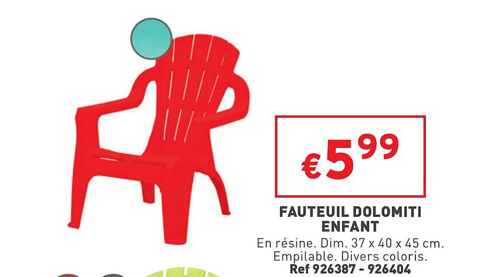 fauteuil dolomiti enfant
