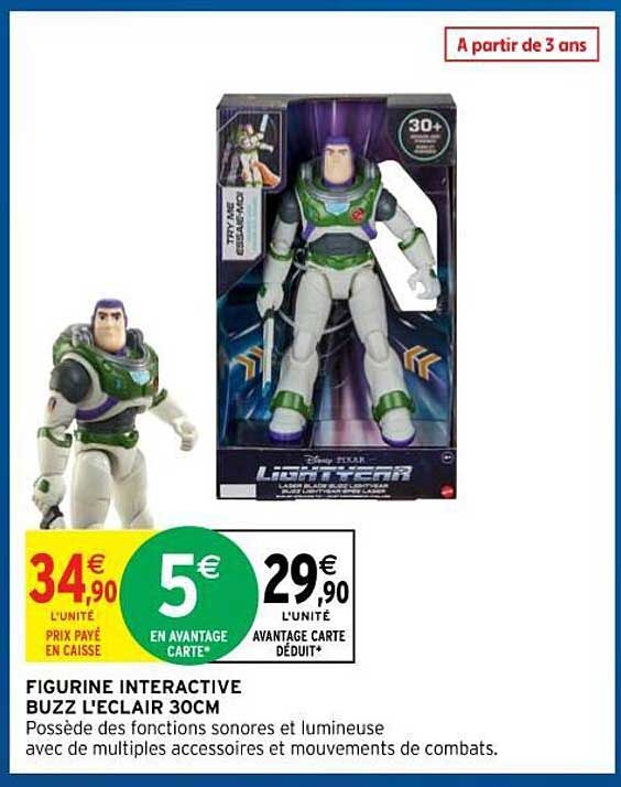 figurine interactive buzz l'éclaire 30 cm