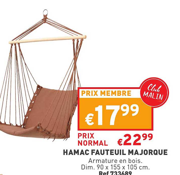 hamac fauteuil majorque