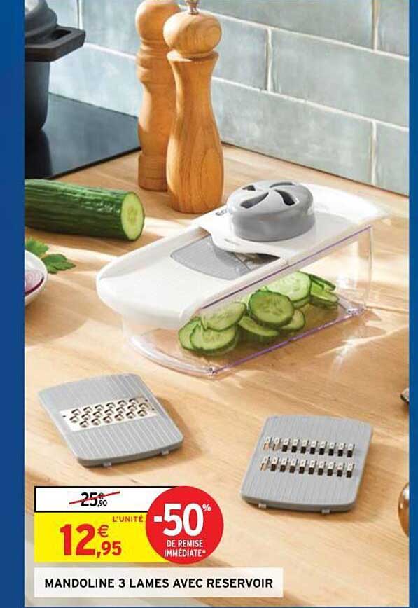 Mandoline 3 Lames Avec Réservoir