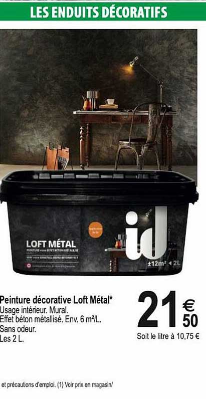 peinture décorative loft métal