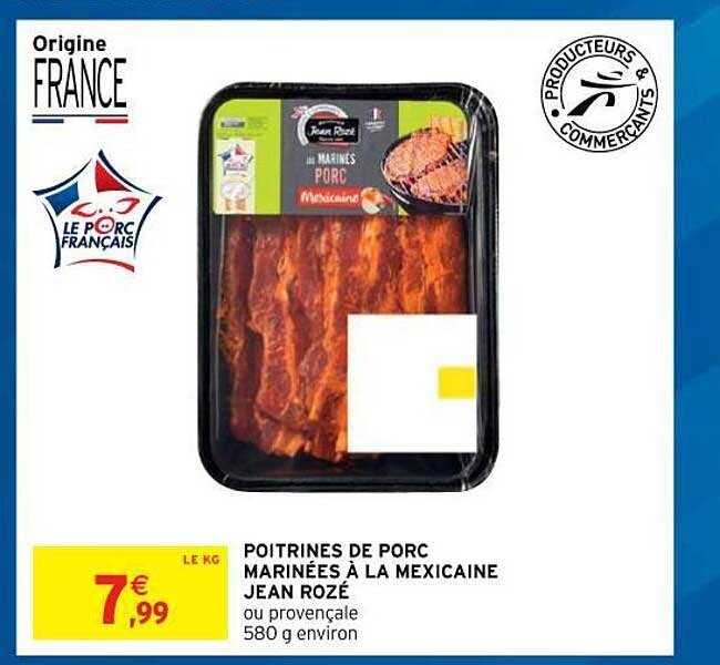 poitrines de porc marinées à la mexicaine jean rozé