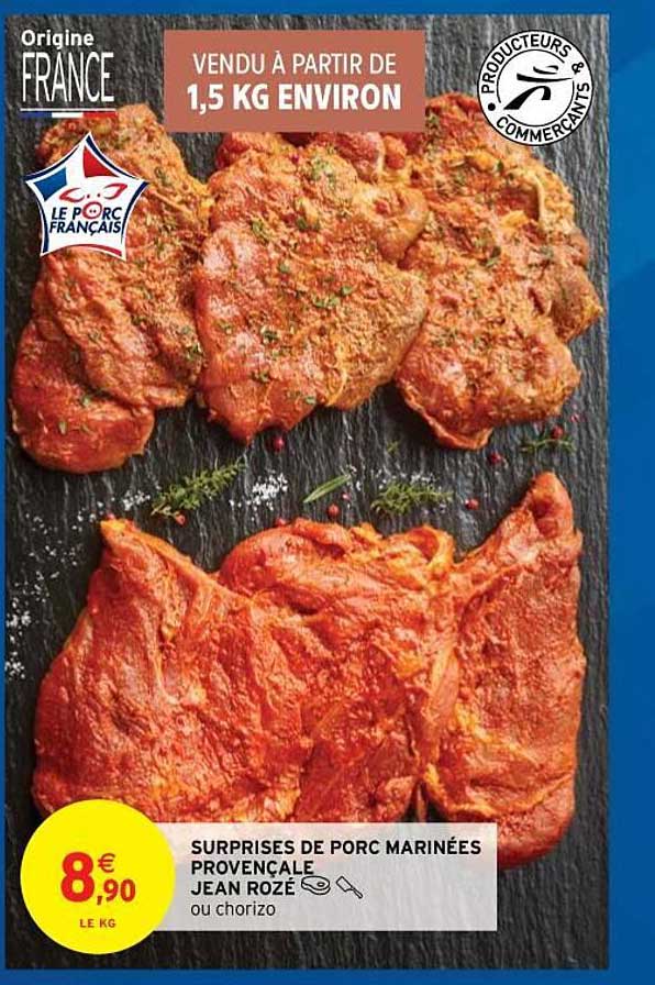 surprises de porc marinées provençale jean rozé