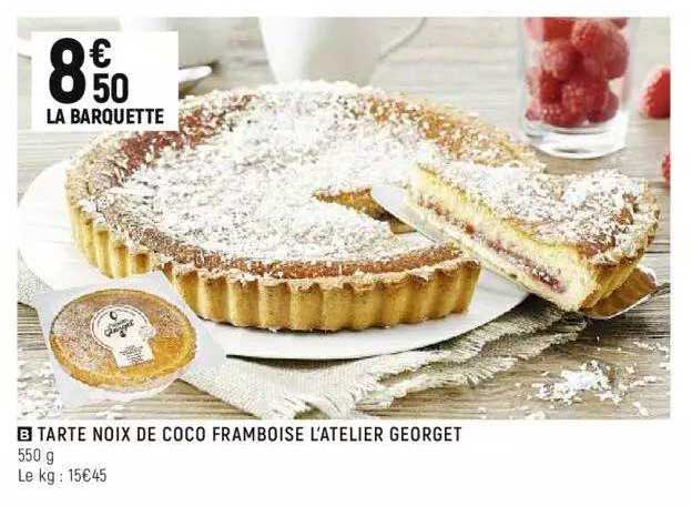Tarte Noix De Coco Framboise L'atelier Georget