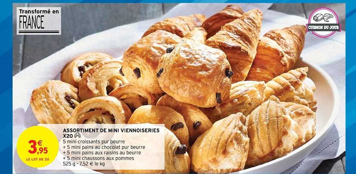 assortiment de mini viennoiseries x20