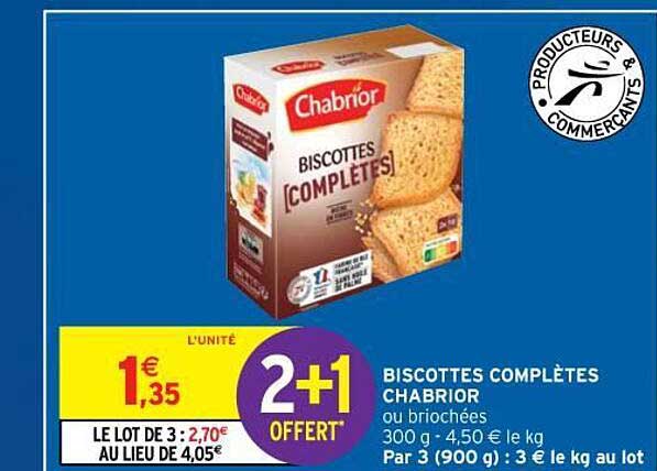 Biscotte Complètes Chabrior