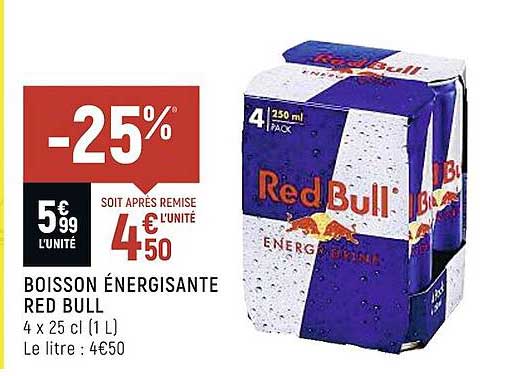 boisson énergisante red bull