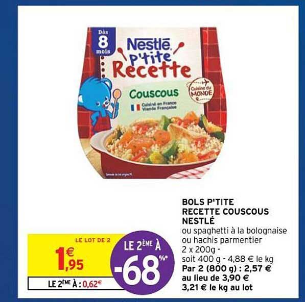 bol's p'tite recette couscous nestlé