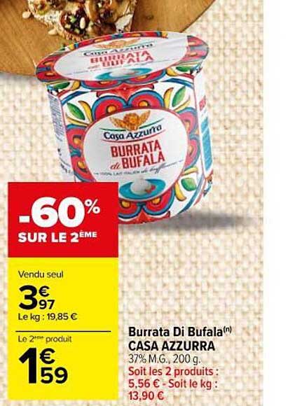 burrata di bufala casa azzurra