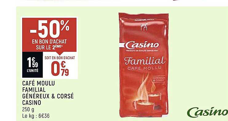 Café Moulu Familial Généreux & Corsé Casino