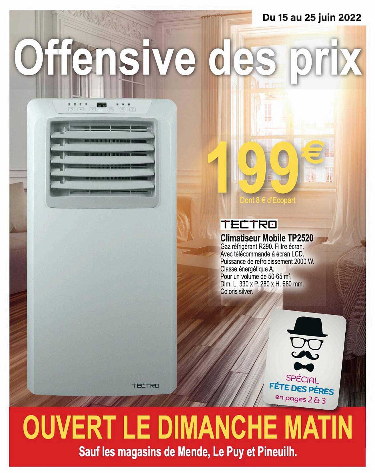 Climatiseur Mobile Tp2520 Tectro