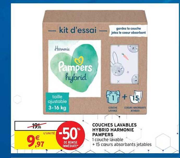 Couches Lavables Hybrid Harmonie Pampers