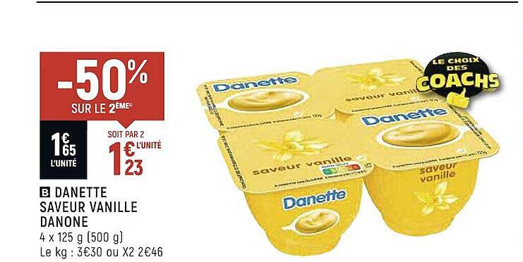 Danette Saveur Vanille Danone