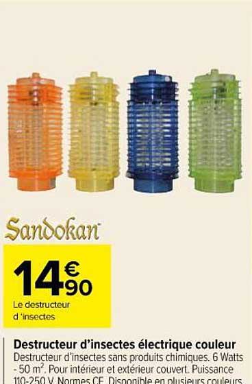 destructeur d'insectes électrique couleur