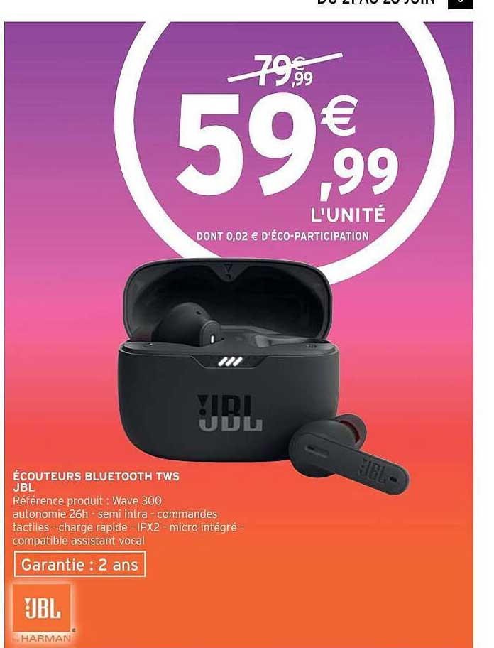 écouteurs bluetooth tws jbl