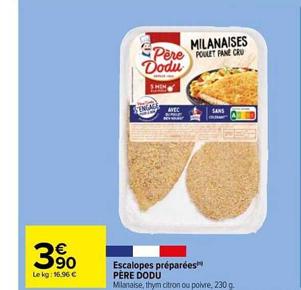 escalopes préparées père dodu