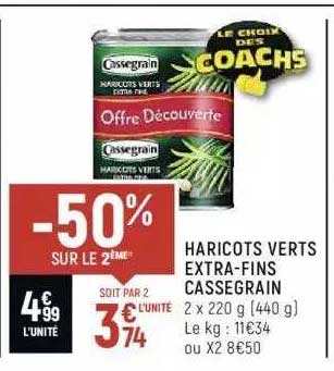 haricots verts extra-fins cassegrain