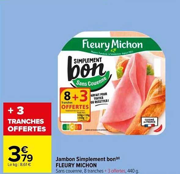 jambon simplement bon fleury michon