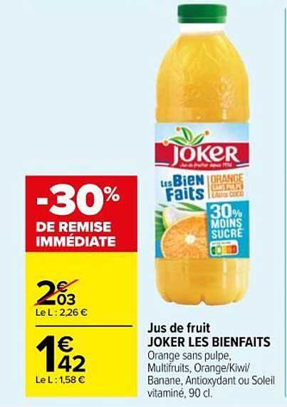 jus de fruit joker les bienfaits