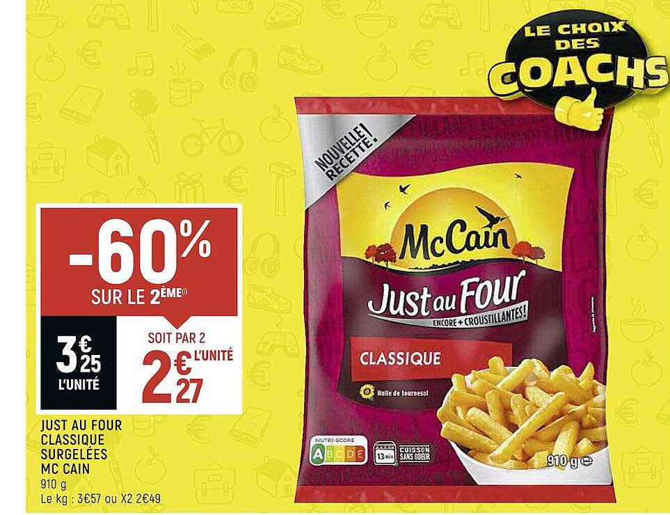 just au four classique surgelées mc cain