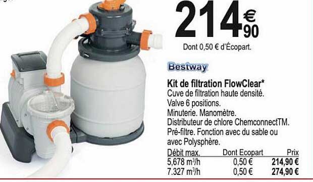 kit de filtration flowClear bestway