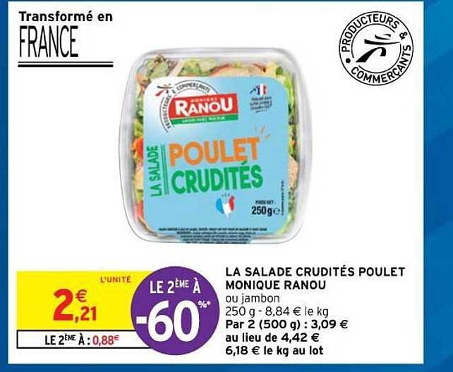 la salade crudités poulet monique ranou