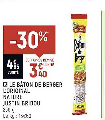 le bâton de berger l'original nature justin bridou