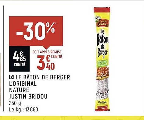 le bâton de berger l'original nature justin bridou